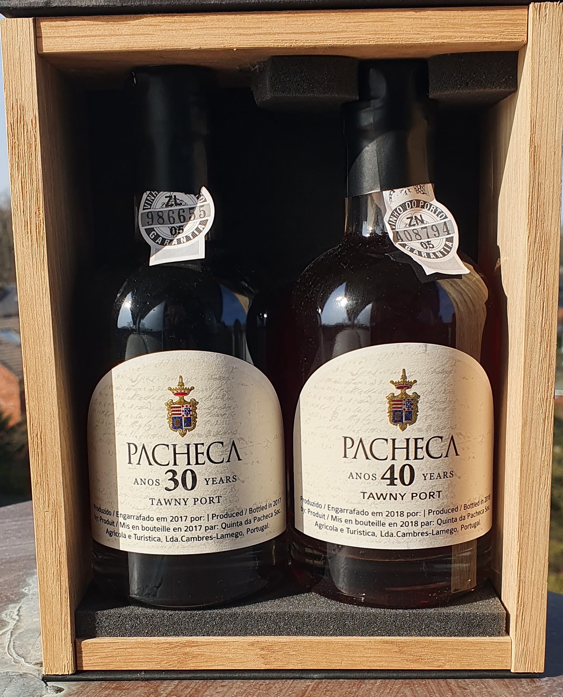 Pacheca Geschenk-Set Tawny 30 & 40 Years (je 0,2 L) im Wooden Case 