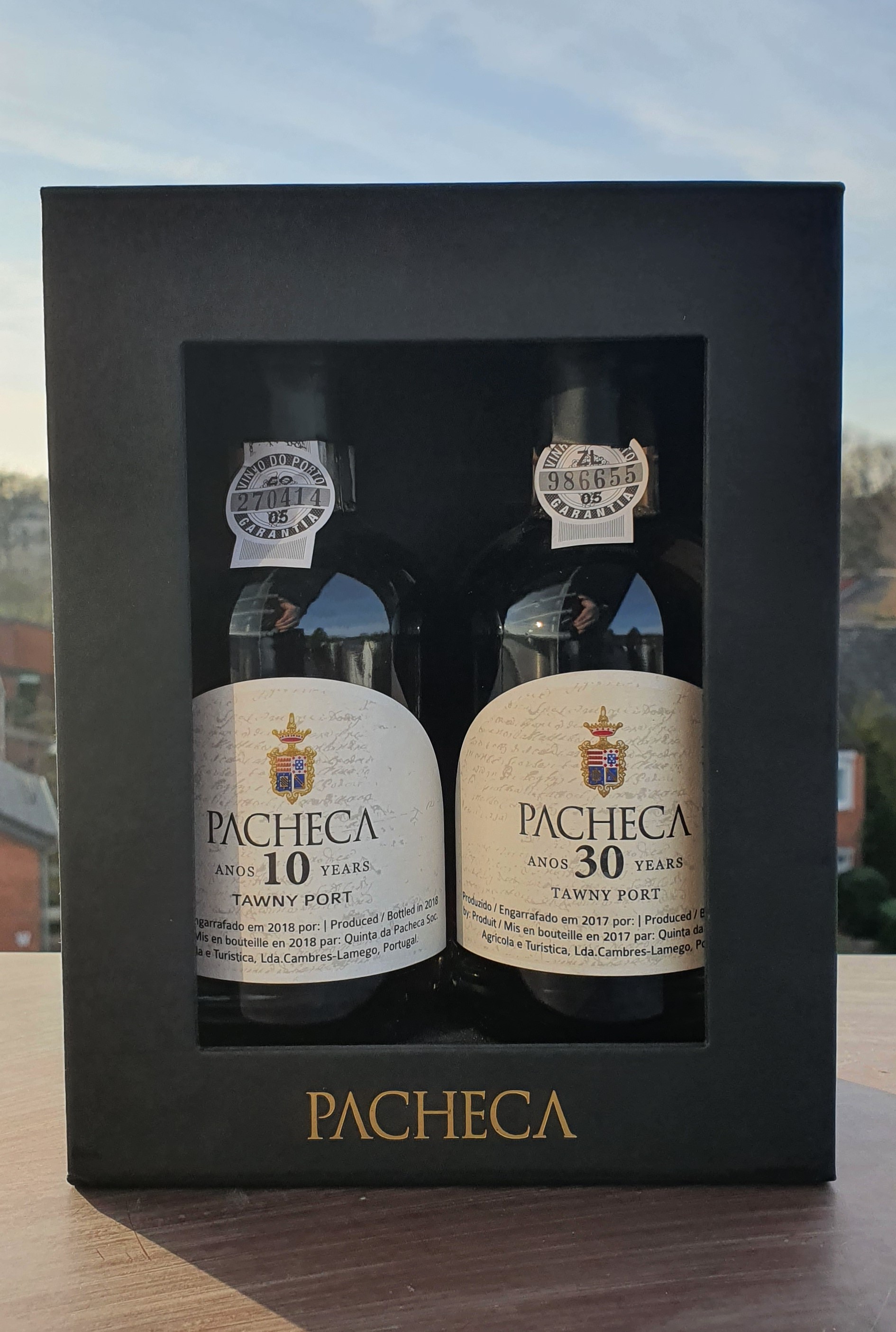 Pacheca Geschenk-Set Tawny 10 & 30 Years (je 0,2 L) im Wooden Case 